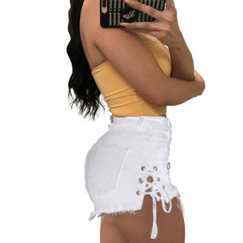 กางเกงขาสั้นยีนส์ผู้หญิง Y2k เ - Shorts Denim Frayed บทวิจารณ์และราคา