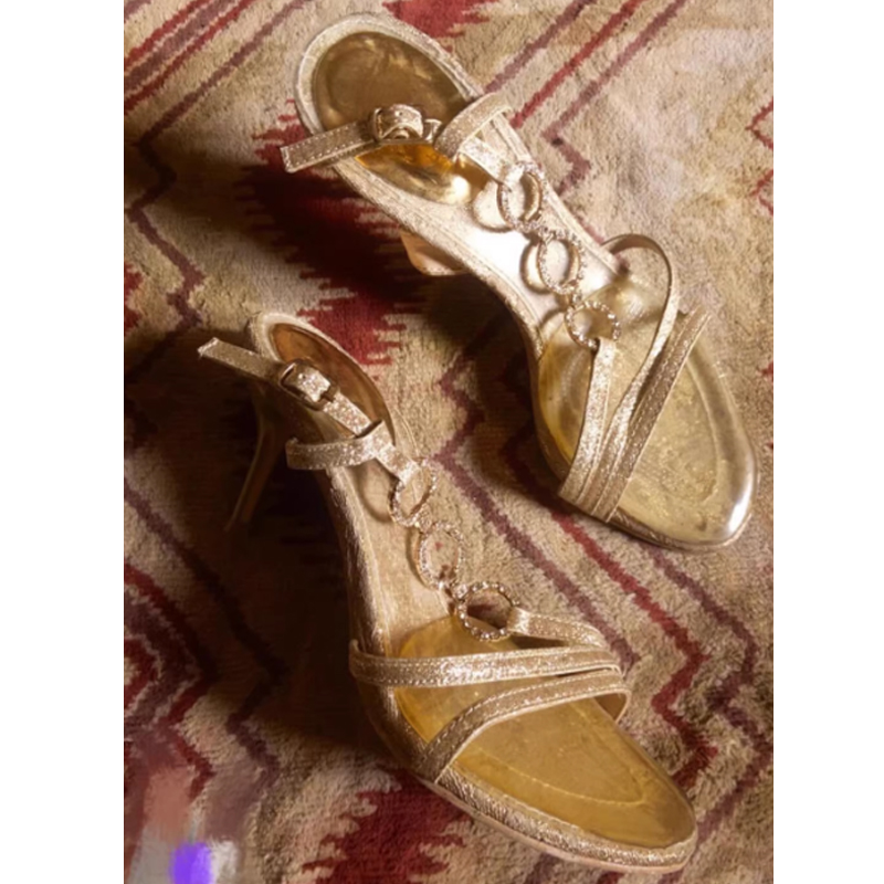 รองเท้าส้นเข็มแบบสวมเปิดส้นประ - Sandal Strappy Heeled บทวิจารณ์และราคา