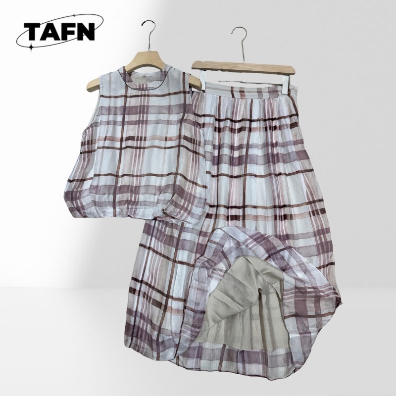 ชุดเซ็ตสองชิ้นลายตารางสำหรับผู - Midi Skirt Floral บทวิจารณ์และราคา